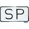 PLACA SP V-9 SERVICIO PÚBLICO 225X12 CM