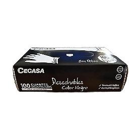 GUANTE NITRILO DESECHABLE NEGRO T9-9.5 SIN POLVO