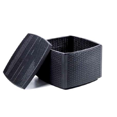 MESA BAJA NAXOS 53X53X40 CM ANTRACITA