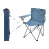 SILLA PLEGABLE METAL AZUL CLARO 51X42X81 CM