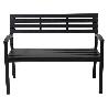 BANCO DE JARDIN POLIURETANO NEGRO 115X55X85