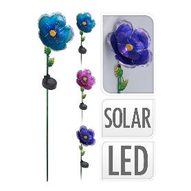 PINCHO FLOR LUZ SOLAR METAL 15X81 CM