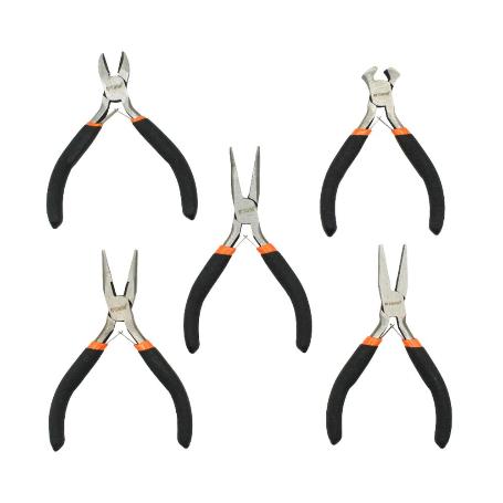 JUEGO 5 ALICATES MINI SURTIDOS CROMO VANADIO