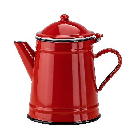 CAFETERA CONICA ROJA 1 L18X18 CM