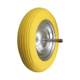 RUEDA CARRETILLA OBRA IMPINCHABLE AMARILLA