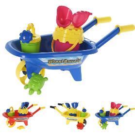 CARRETILLA JUEGOS CUBO PLAYA 6 PIEZAS SURTIDA