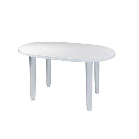 MESA RESINA OVAL 130X90 CM BLANCA 4020