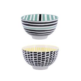 TAZON BOL PORCELANA ZIGZAG 11 CM
