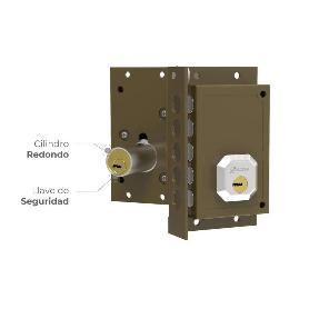 CERRADURA C922D C/REDONDO LL/SEG. DERECHA