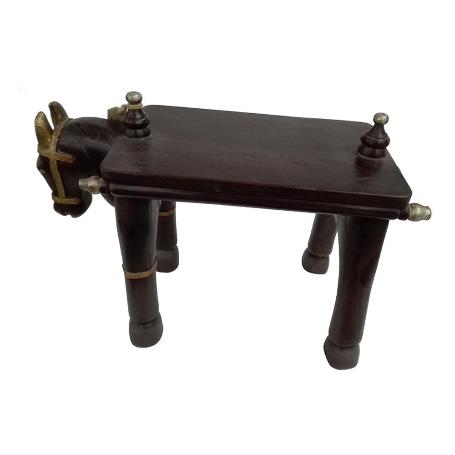 TABURETE CABALLO MADERA 60X27X40CM VB46