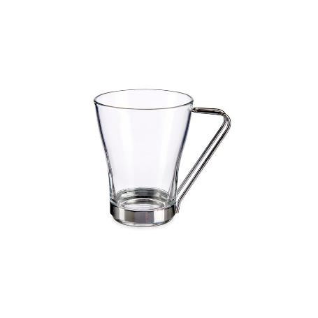 TAZAS TE VIDRIO ASA INOXIDABLE 24 CL 3 PIEZAS