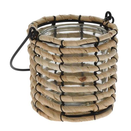 LINTERNA VELA VIDRIO FIBRA GRANDE 16X15 CM