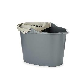 CUBO CON ESCURRIDOR 15 LITROS ANTRACITA