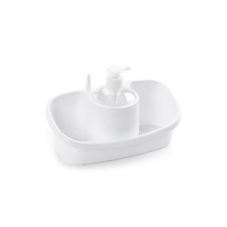 ESTROPAJERO CON DOSIFICADOR BLANCO