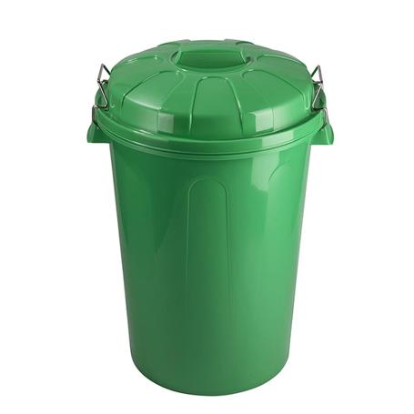 CUBO BASURA CON TAPA 100 L VERDE