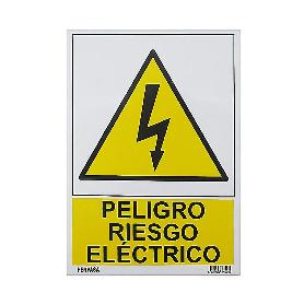 CARTEL 29,7X21 CM PVC PELIGRO RIESGO ELEC 7000