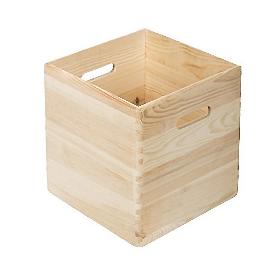 CAJA MADERA PINO SIN TAPA 300X300X300MM