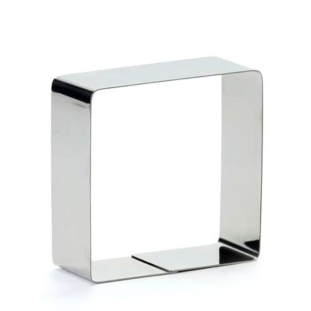 MOLDE EMPLATADOR INOX. CUADRADO 7X4 CM 2192