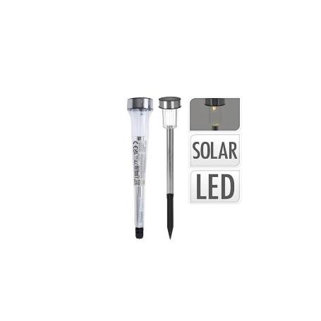 LUZ SOLAR PINCHO INOXIDABLE 33 CM