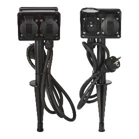 PINCHO PROLONGADOR BASE ENCHUFES 2+2 EXTERIOR