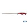 CUCHILLO JAMONERO/SALMONERO HOJA 25CM MODELO AGUACEJO ROJO