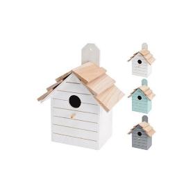 CASA PAJAROS MADERA 22,5X16,5X11CM SURTIDA