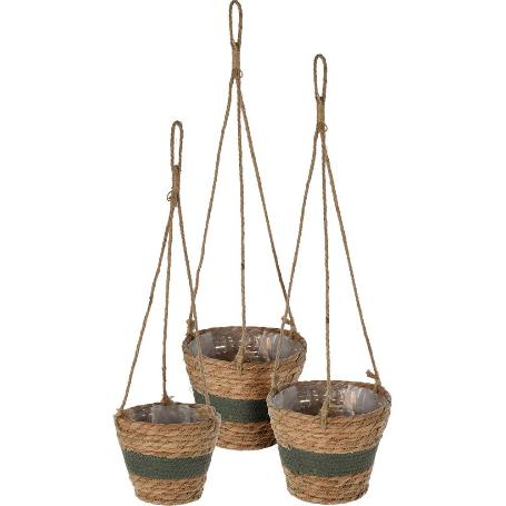 MACETEROS COLGAR CUERDA RALLA VERDE