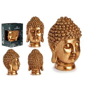 CABEZA BUDA DORADO 17X14X26 CM