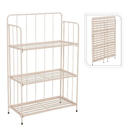 ESTANTERIA PLEGABLE 58X27X90 CM METAL BLANCA
