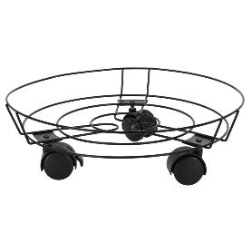 SOPORTE MACETA METAL 3 RUEDAS 31,5 CM
