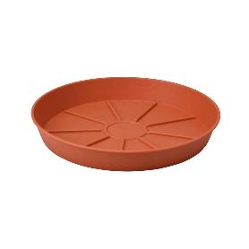 PLATO MACETA PLASTICO 29 CM MARRON