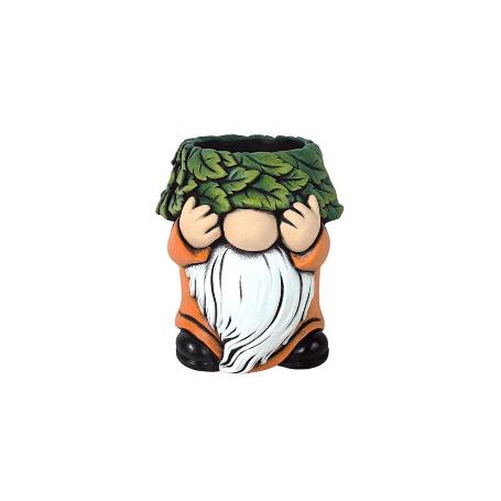 MACETERO ENANO CABEZA HOJAS XL 63X23X25 CM