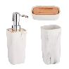 ACCESORIOS BAÑO PLASTICO BAMBU 3 PIEZAS 11825