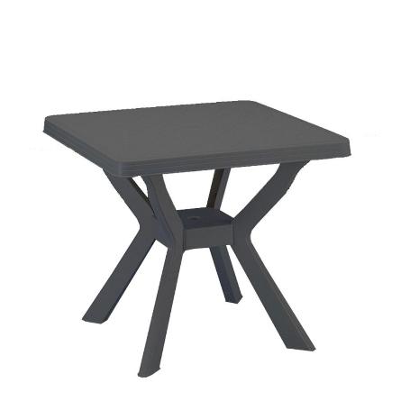 MESA RESINA NILO ANTRACITA 79X79 CM