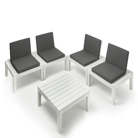 TRESILLO API + COJINES BLANCO