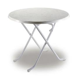 MESA REDONDA PLEGABLE 85 CM BLANCA