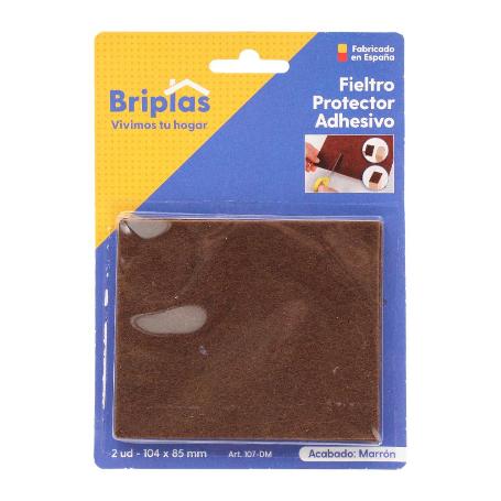FIELTRO ADHESIVO CUADRADOS 104X85 MM MARRON
