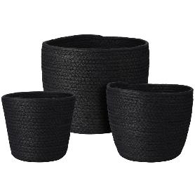 CESTAS VEGETAL NEGRAS 17+19+23 CM