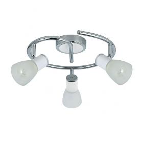 FOCO PLAFON CHOLO3XE14 BLANCO/CROMO 16X3 CIRCULAR