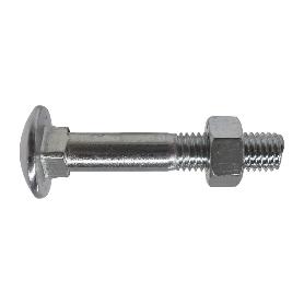 TORNILLO CABEZA REDONDA CON TUERCA 6X80 ZINC