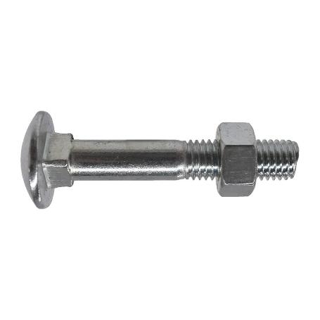 TORNILLO CABEZA REDONDA CON TUERCA 6X80 ZINC