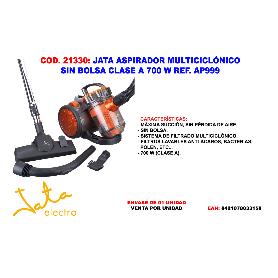 ASPIRADOR MULTICICLONICO SIN BOLSA 700W