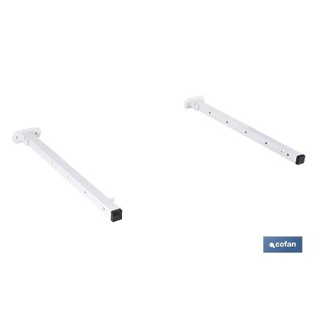 TENDEDERO DE PARED ABATIBLE JUEGO DE DOS SOPORTES LARGO 50,5 CM