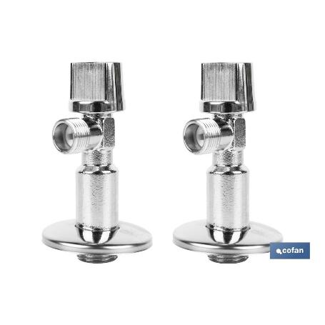 SET 2 VÁLVULAS DE ESCUADRA 1/2 X 3/8 ANTICAL