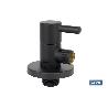 VÁLVULA DE ESCUADRA 1/2 X 3/8 MODELO LUX NEGRA