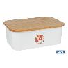 PACK DE PANERA CON TAPA BAMBU ,6  VASOS DE AGUA BEIGE Y 6 PLATOS BEIGE