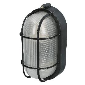 PLAFON INDUSTRIAL OVALADO NEGRO