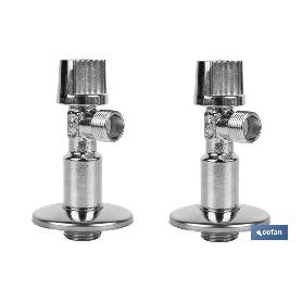 SET 2 VÁLVULAS DE ESCUADRA 1/2 X 3/8 MODELO LARGO