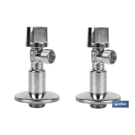 SET 2 VÁLVULAS DE ESCUADRA 1/2 X 3/8 MODELO LARGO