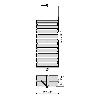 EMUCA ZAPATERO GIRATORIO PARA INTERIOR DE ARMARIO QUARTZ, H1640MM, MÓDULO 800MM, ACERO, ALUMINIO, MADERA, TITANIO